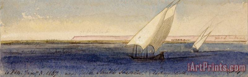 Edward Lear Near Nesle Sheikh Hassan, Looking South Art Painting