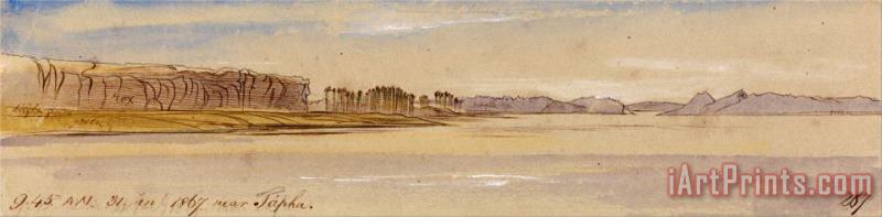 Near Tapha, 9 45 Am, 31 January 1867 (287) painting - Edward Lear Near Tapha, 9 45 Am, 31 January 1867 (287) Art Print