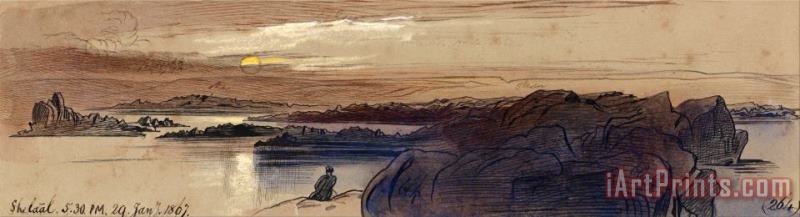 Shelaal, 5 30 Am, 29 January 1867 (264) painting - Edward Lear Shelaal, 5 30 Am, 29 January 1867 (264) Art Print