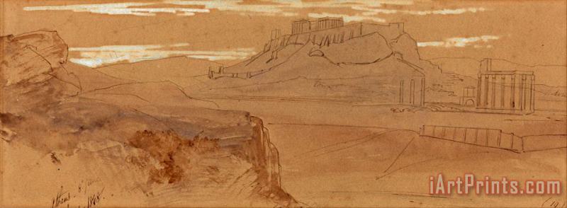 Edward Lear Sketches of Athens Art Print