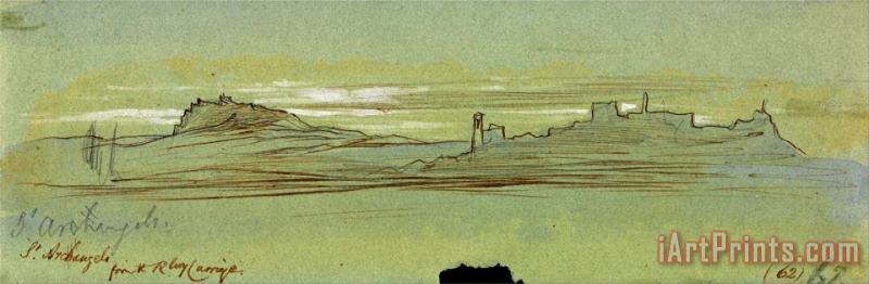 St. Archangelo, From The Railway Carriage painting - Edward Lear St. Archangelo, From The Railway Carriage Art Print