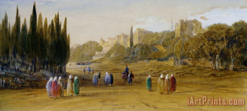 Walls of Constantinople painting - Edward Lear Walls of Constantinople Art Print