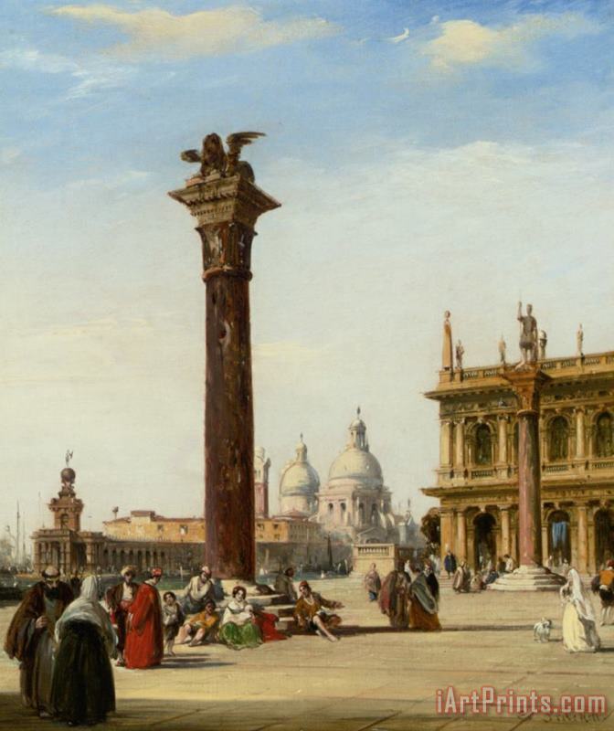 Piazza San Marco Venice painting - Edward Pritchett Piazza San Marco Venice Art Print