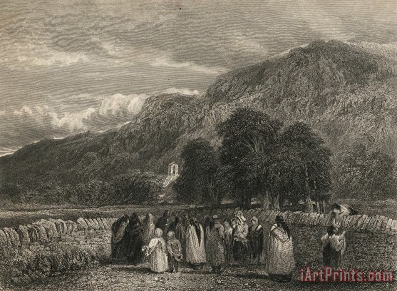 Edward Radclyffe A Welsh Funeral Art Painting
