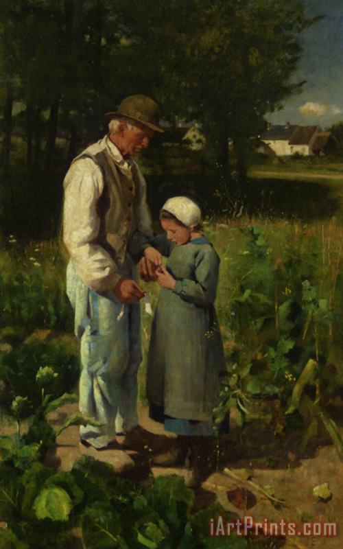 In The Fields painting - Edward Stott In The Fields Art Print