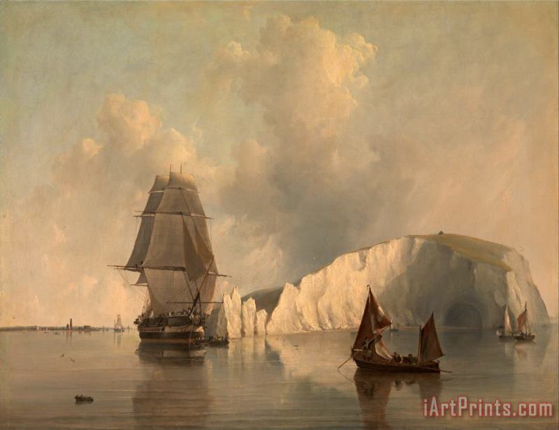 Off The Needles, Isle of Wight painting - Edward William Cooke Off The Needles, Isle of Wight Art Print