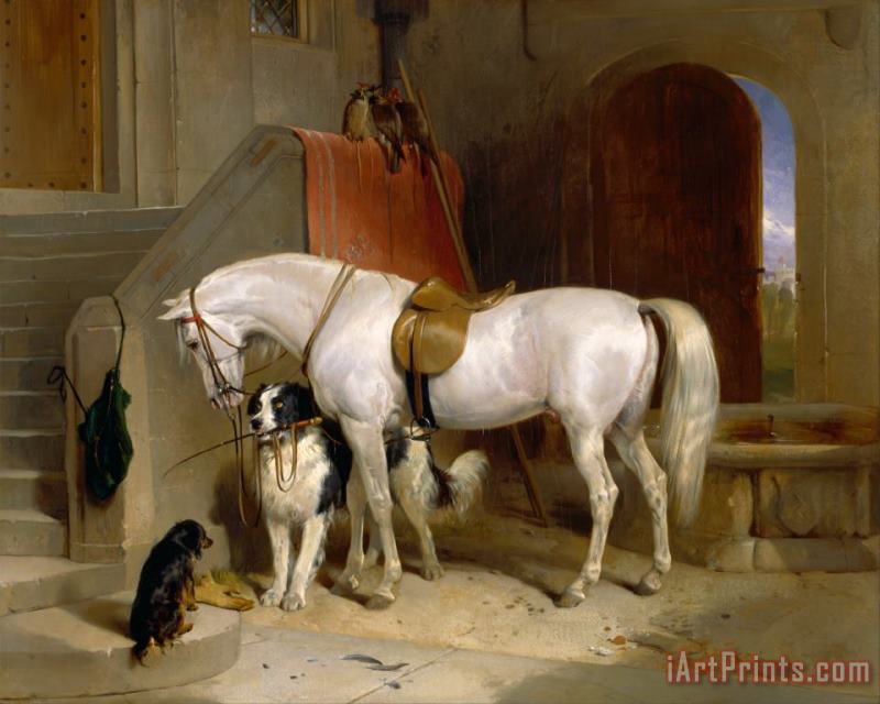 Favourites, The Property of H.r.h. Prince George of Cambridge painting - Edwin Landseer Favourites, The Property of H.r.h. Prince George of Cambridge Art Print