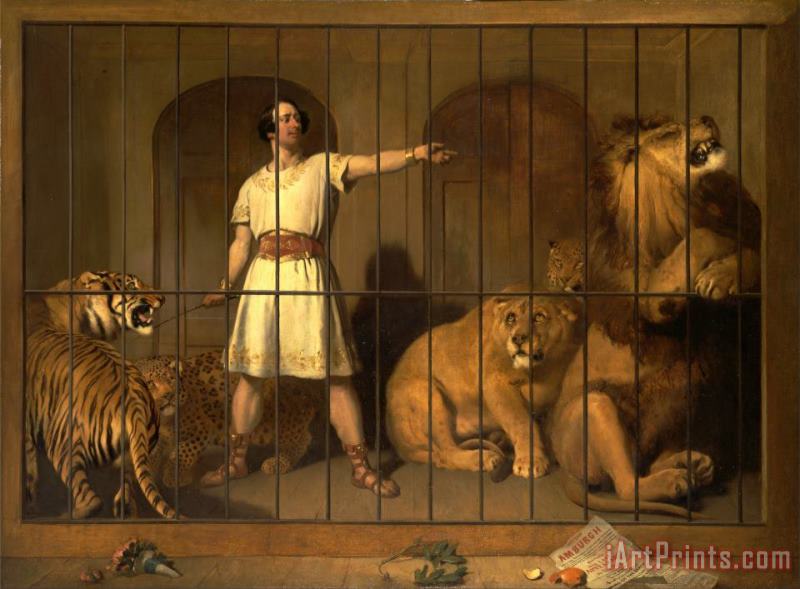 Portrait of Mr. Van Amburgh, As He Appeared with His Animals at The London Theatres painting - Edwin Landseer Portrait of Mr. Van Amburgh, As He Appeared with His Animals at The London Theatres Art Print