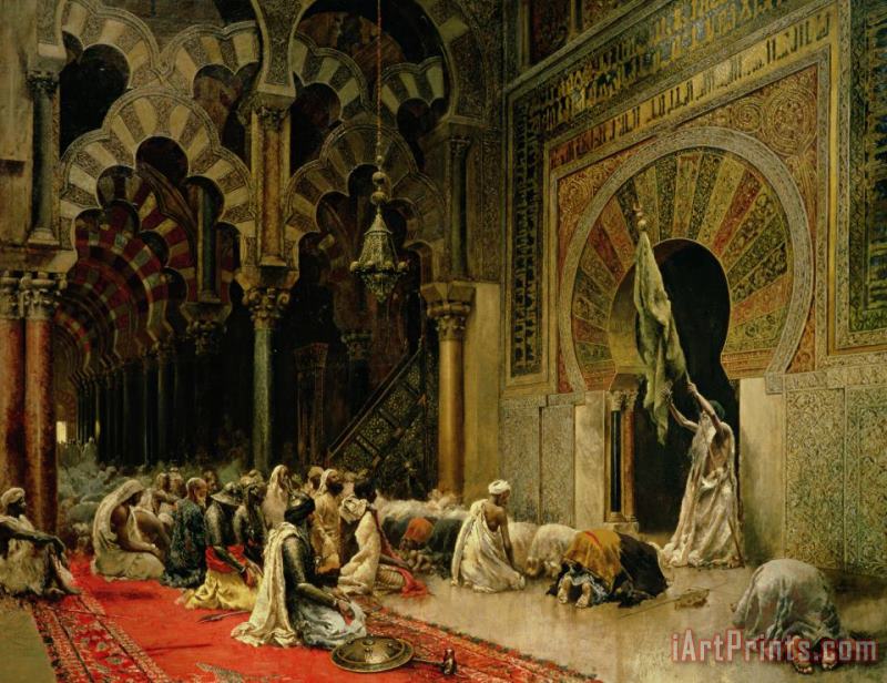Edwin Lord Weeks Interior Of The Mosque At Cordoba Art Print