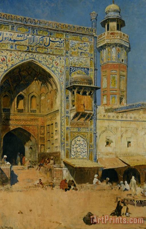 Jumma Musjed Lahore India painting - Edwin Lord Weeks Jumma Musjed Lahore India Art Print
