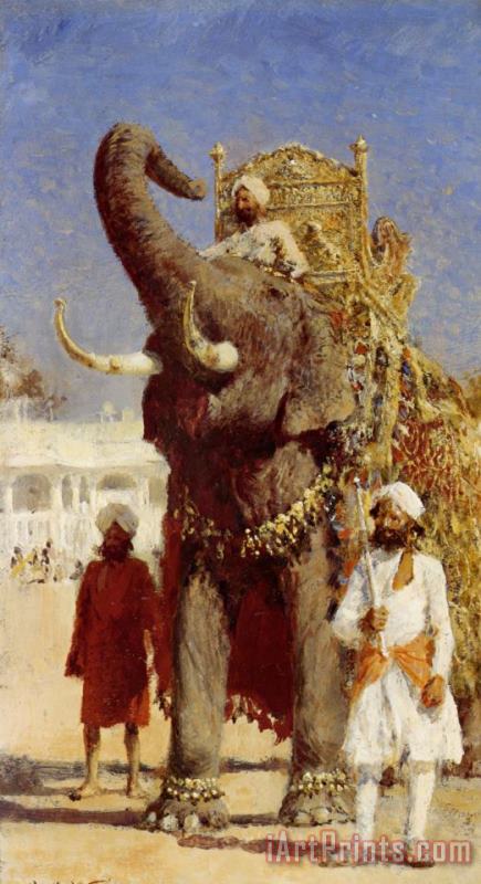 The Rajahs Elephant painting - Edwin Lord Weeks The Rajahs Elephant Art Print