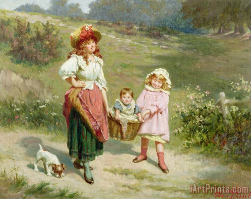 To Market To Buy a Fat Pig painting - Edwin Thomas Roberts To Market To Buy a Fat Pig Art Print