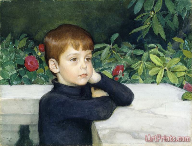 Eero Jarnefelt Portrait of The Artist's Son (heikki Jarnefelt) Art Painting