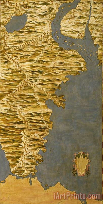Egnazio Danti Chile And Argentina with The Strait of Magellan Art Print