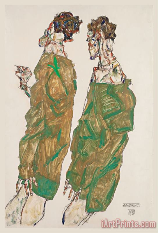 Egon Schiele Devotion Art Painting