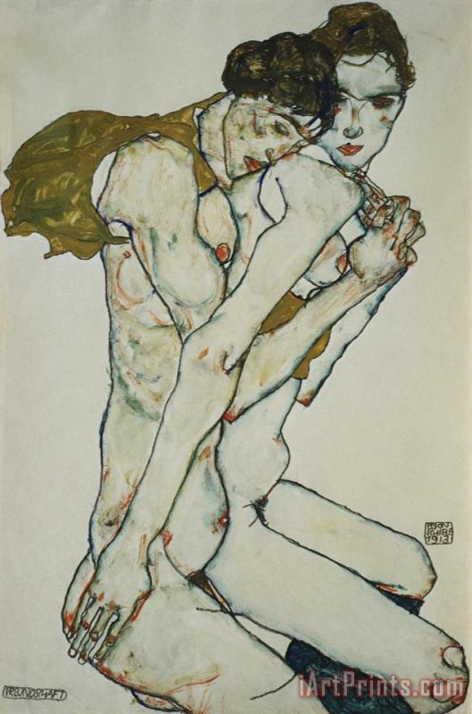 Egon Schiele Friendship Art Painting