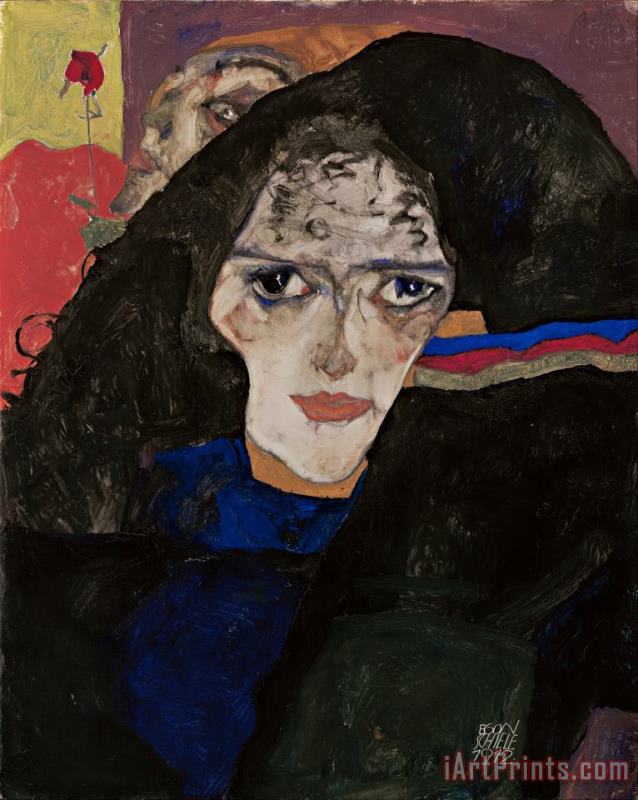 Egon Schiele Mourning Woman Art Painting
