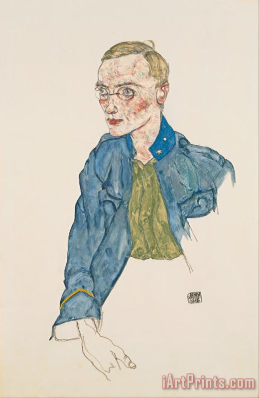 Egon Schiele One Year Volunteer Lance Corporal Art Painting