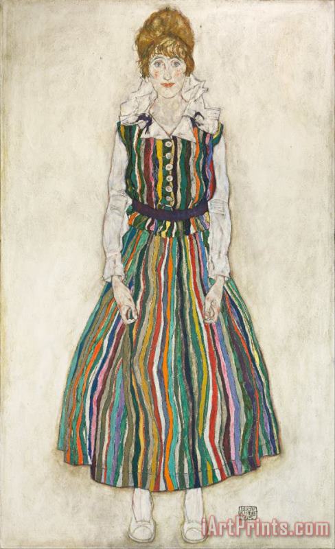Egon Schiele Portrait of Edith (the Artist's Wife) Art Print