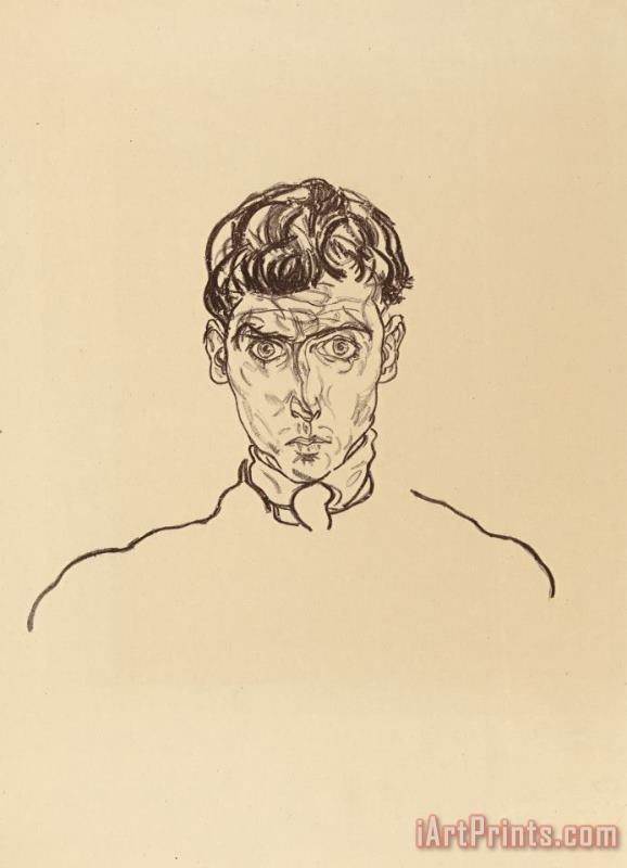 Egon Schiele Portrat Paris Von Gutersloh / Portrait of Paris Von Gutersloh Art Print