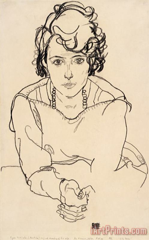 Seated Woman painting - Egon Schiele Seated Woman Art Print