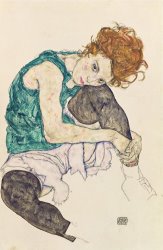 Egon Schiele Seated Woman with Bent Knee