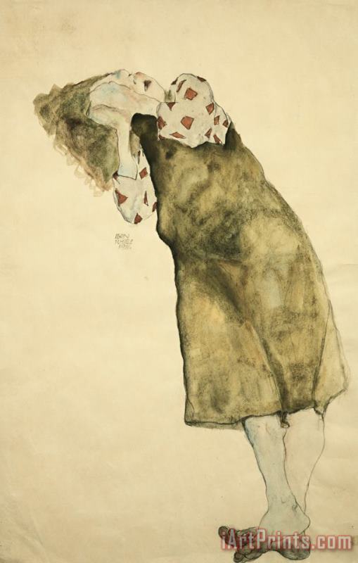 Egon Schiele Sleeping Girl Art Painting
