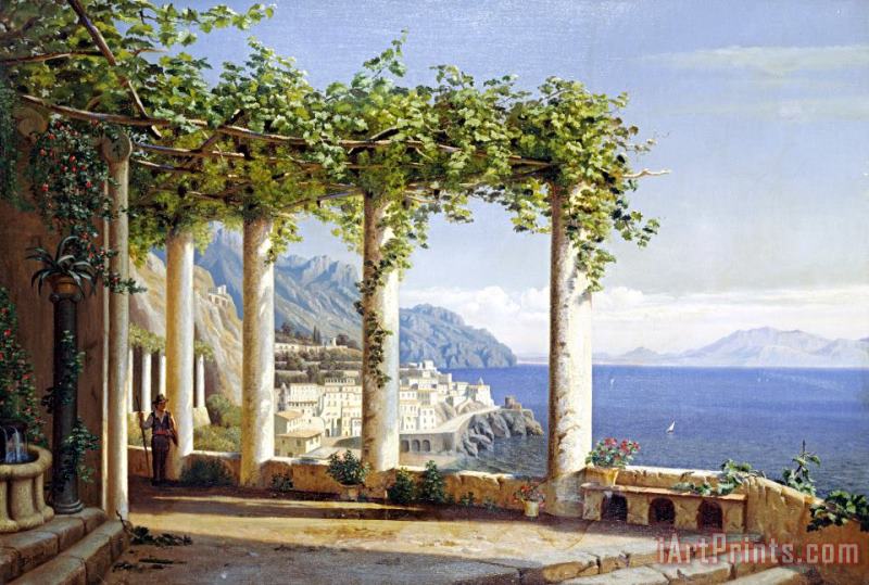 Amalfi Del Convento Dei Capuccini painting - Eiler Rasmussen Eilersen Amalfi Del Convento Dei Capuccini Art Print