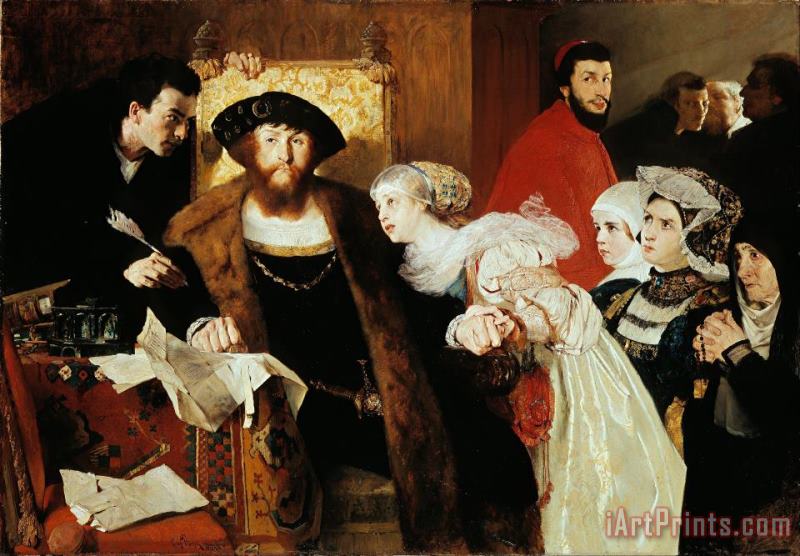 Christian II Signing The Death Warrant of Torben Oxe painting - Eilif Peterssen Christian II Signing The Death Warrant of Torben Oxe Art Print