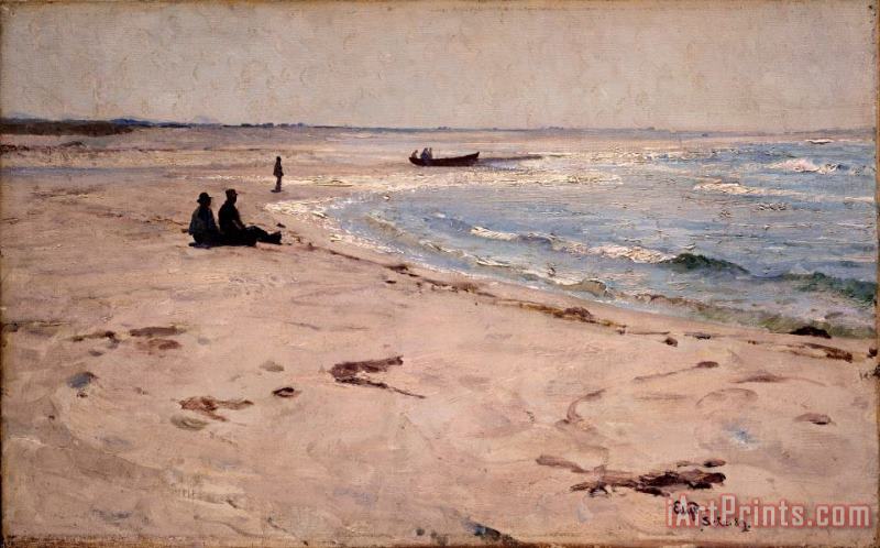 From The Beach at Sele painting - Eilif Peterssen From The Beach at Sele Art Print