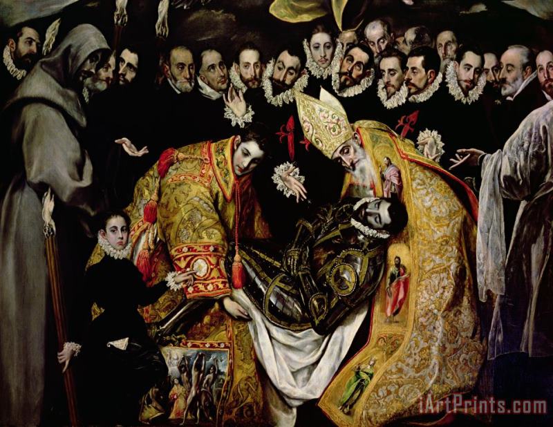 The Burial Of Count Orgaz From A Legend Of 1323 Detail Of A Young Page painting - El Greco Domenico Theotocopuli The Burial Of Count Orgaz From A Legend Of 1323 Detail Of A Young Page Art Print