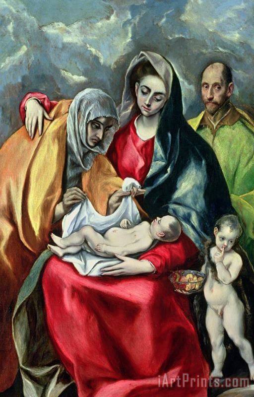 The Holy Family With St Elizabeth painting - El Greco Domenico Theotocopuli The Holy Family With St Elizabeth Art Print