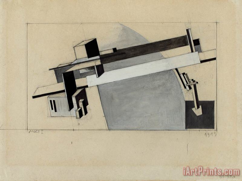 El Lissitzky Proun Study 1a (proun S. K.) The Bridge Art Print
