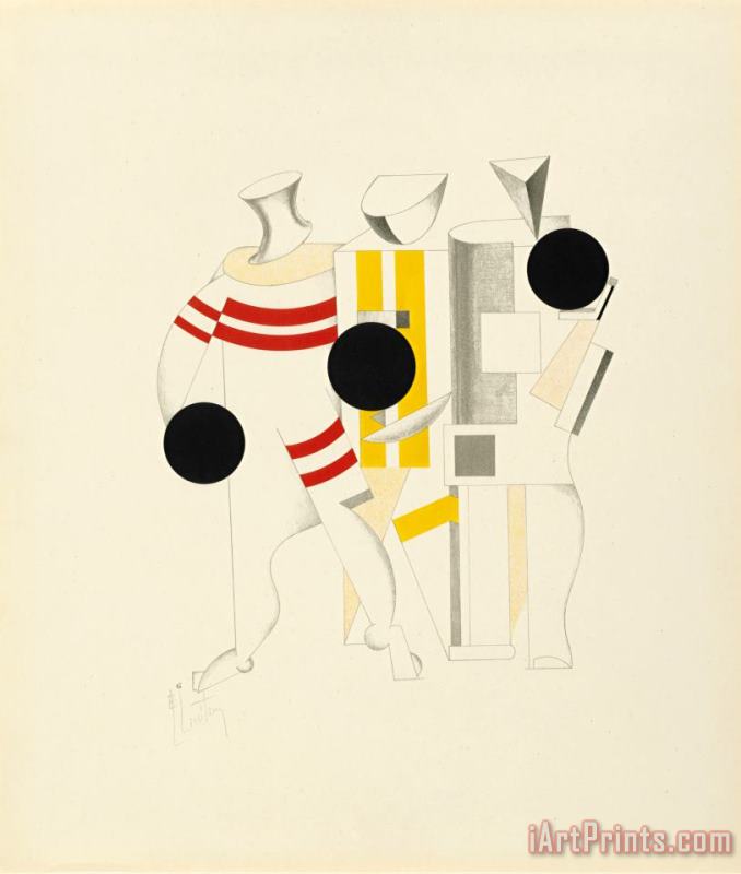 Sportsmen painting - El Lissitzky Sportsmen Art Print