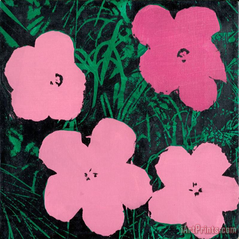 Study for Warhol Flowers painting - Elaine Sturtevant Study for Warhol Flowers Art Print