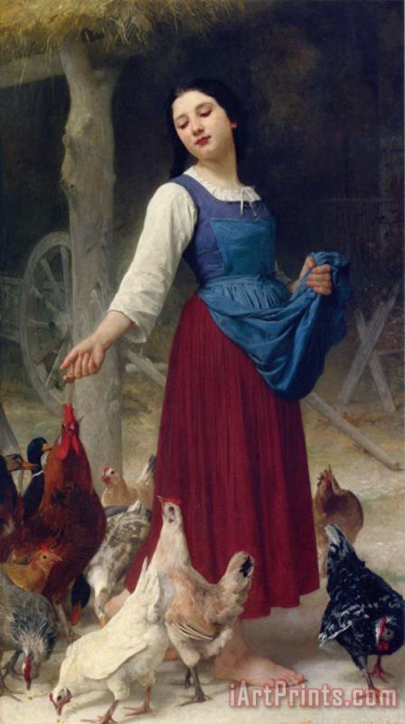 The Farmer's Daughter painting - Elizabeth Jane Gardner Bouguereau The Farmer's Daughter Art Print