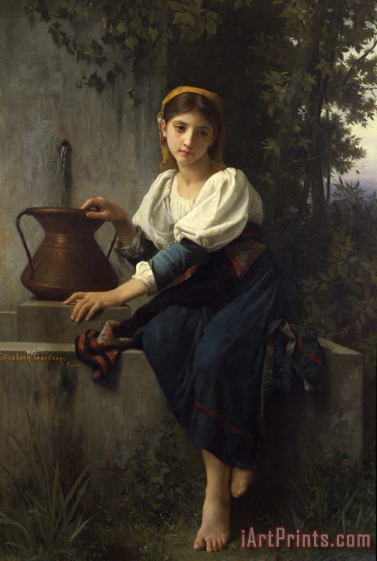 Young Girl at The Well painting - Elizabeth Jane Gardner Bouguereau Young Girl at The Well Art Print