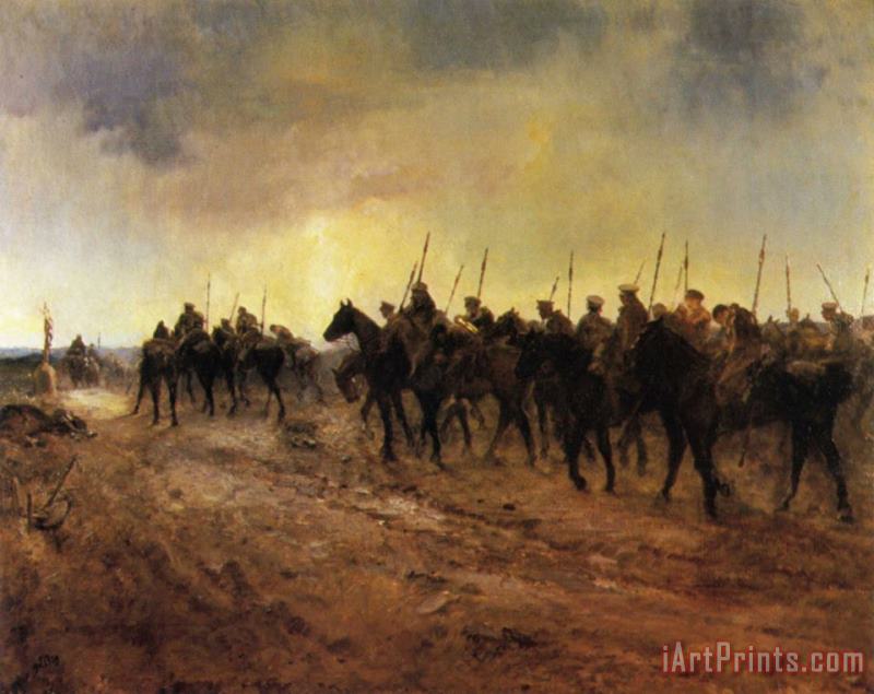 Elizabeth Thompson A Detachment of Cavalry in Flanders Art Painting