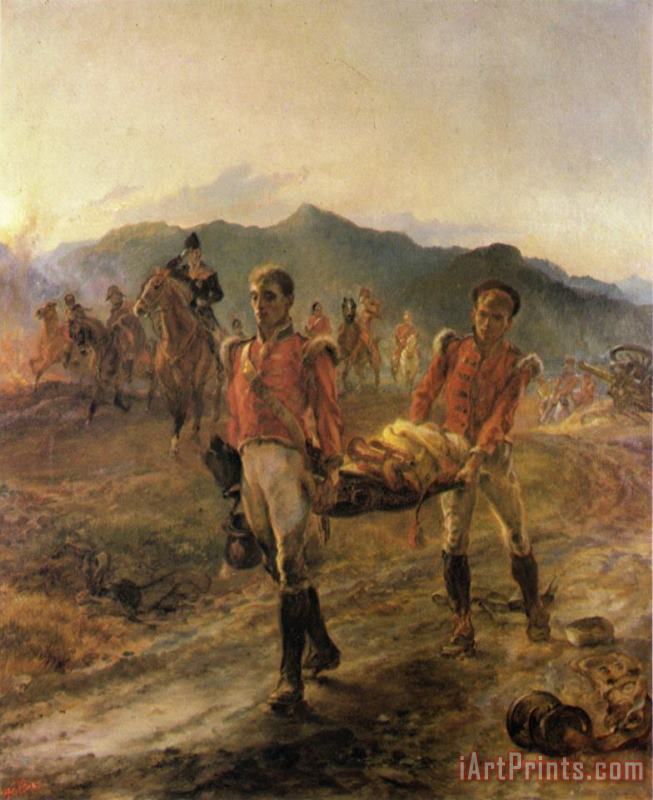 On The Morrow of Talavera, Soldiers of The 43rd Bringing in The Dead painting - Elizabeth Thompson On The Morrow of Talavera, Soldiers of The 43rd Bringing in The Dead Art Print