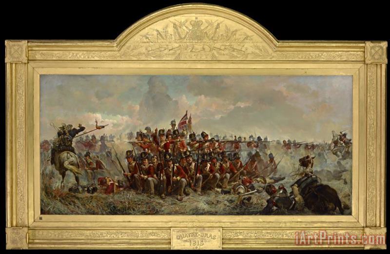 The 28th Regiment at Quatre Bras painting - Elizabeth Thompson The 28th Regiment at Quatre Bras Art Print