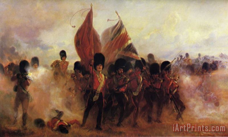 Elizabeth Thompson The Colours Advance of The Scots Guard at The Alma Art Painting