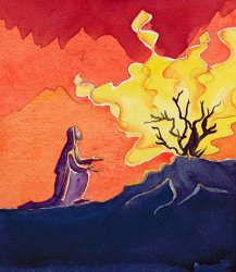 Elizabeth Wang God speaks to Moses from the burning bush