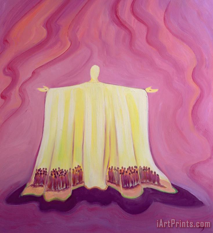 Jesus Christ is like a tent which shelters us in life's desert painting - Elizabeth Wang Jesus Christ is like a tent which shelters us in life's desert Art Print