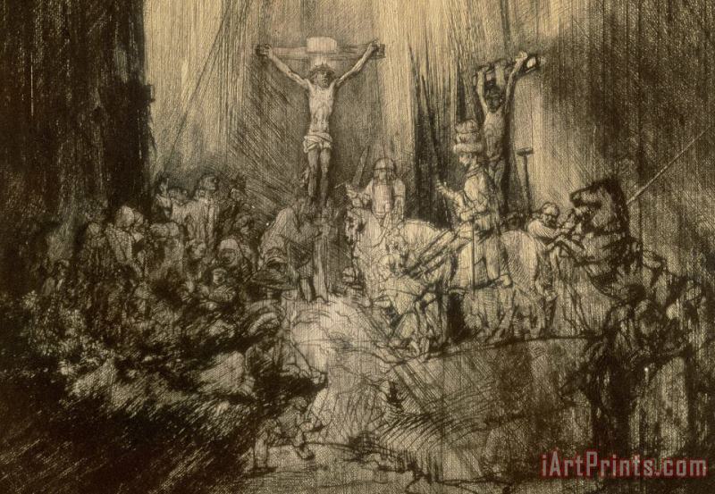 embrandt Harmenszoon van Rijn Three Crucifixes Art Print