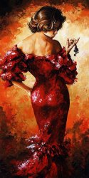 Emerico Toth Lady in Red 33