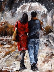 Emerico Toth Rainy day - Walking in the rain