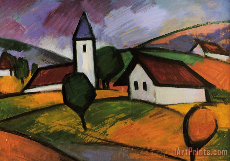 Emil Parrag Village Art Painting