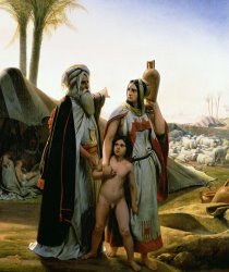 Emile Jean Horace Vernet Abraham Turning Away Hagar painting