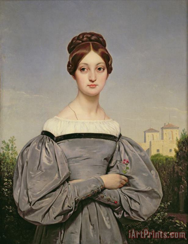 Emile Jean Horace Vernet Portrait of Louise Vernet Art Painting