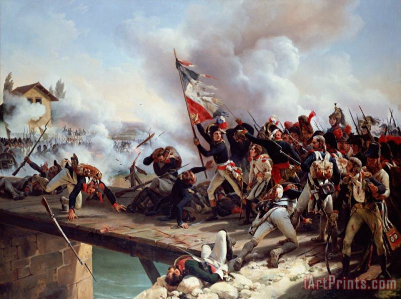 The Battle of Pont d'Arcole painting - Emile Jean Horace Vernet The Battle of Pont d'Arcole Art Print